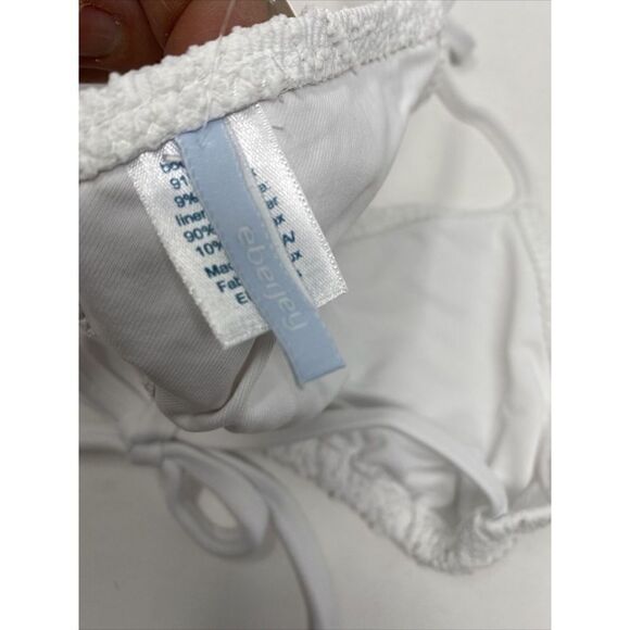 EBERJEY Womens White String Bikini Top NEW Crystal Vally Gisele REVOLVE Small S - Picture 7 of 9